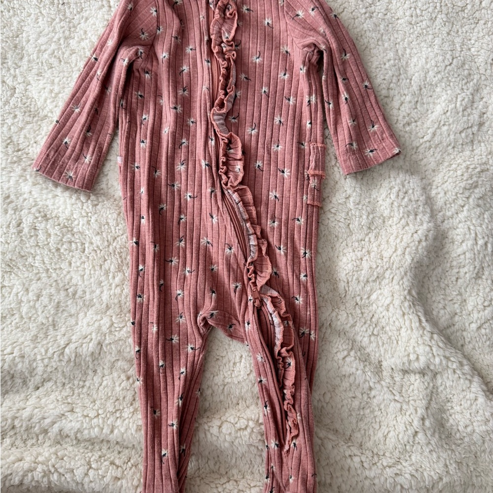 Pink Ruffled Kids One Piece